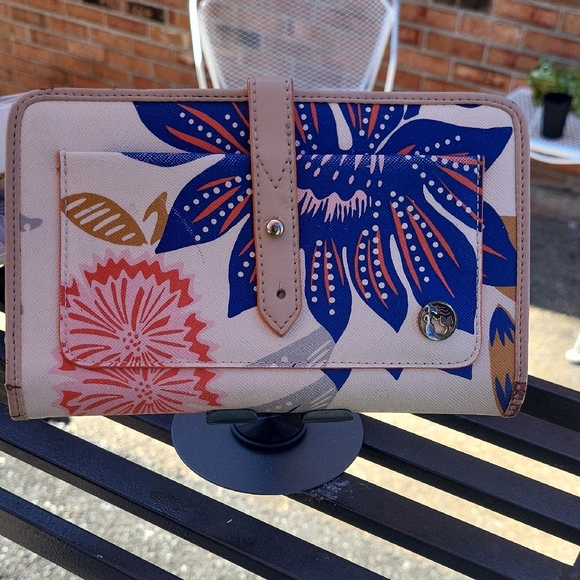 Spartina 449 Handbags - Spartina 449 Floral Wallet - Blue, Red, Tan